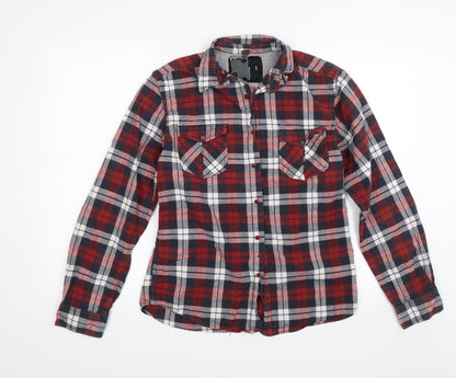 UrbanSpirit Mens Red Plaid   Button-Up Size S
