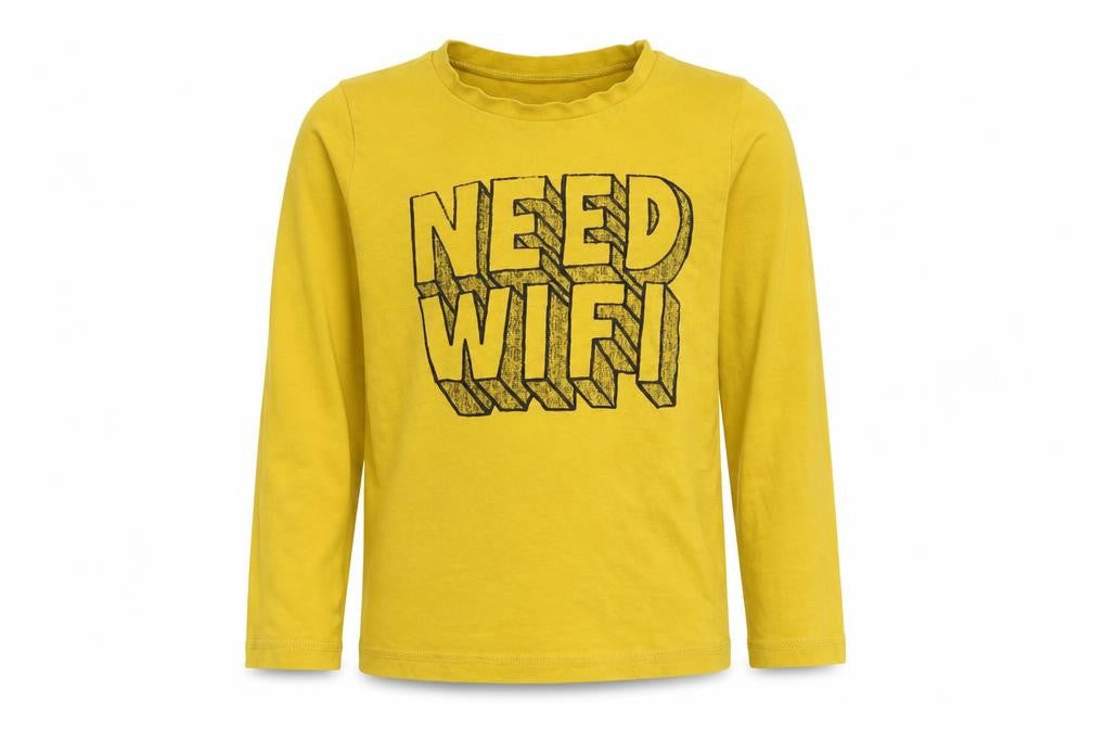 George Boys Yellow   Basic T-Shirt Size 5-6 Years  - Need WIFI