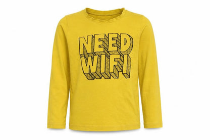 George Boys Yellow   Basic T-Shirt Size 5-6 Years  - Need WIFI