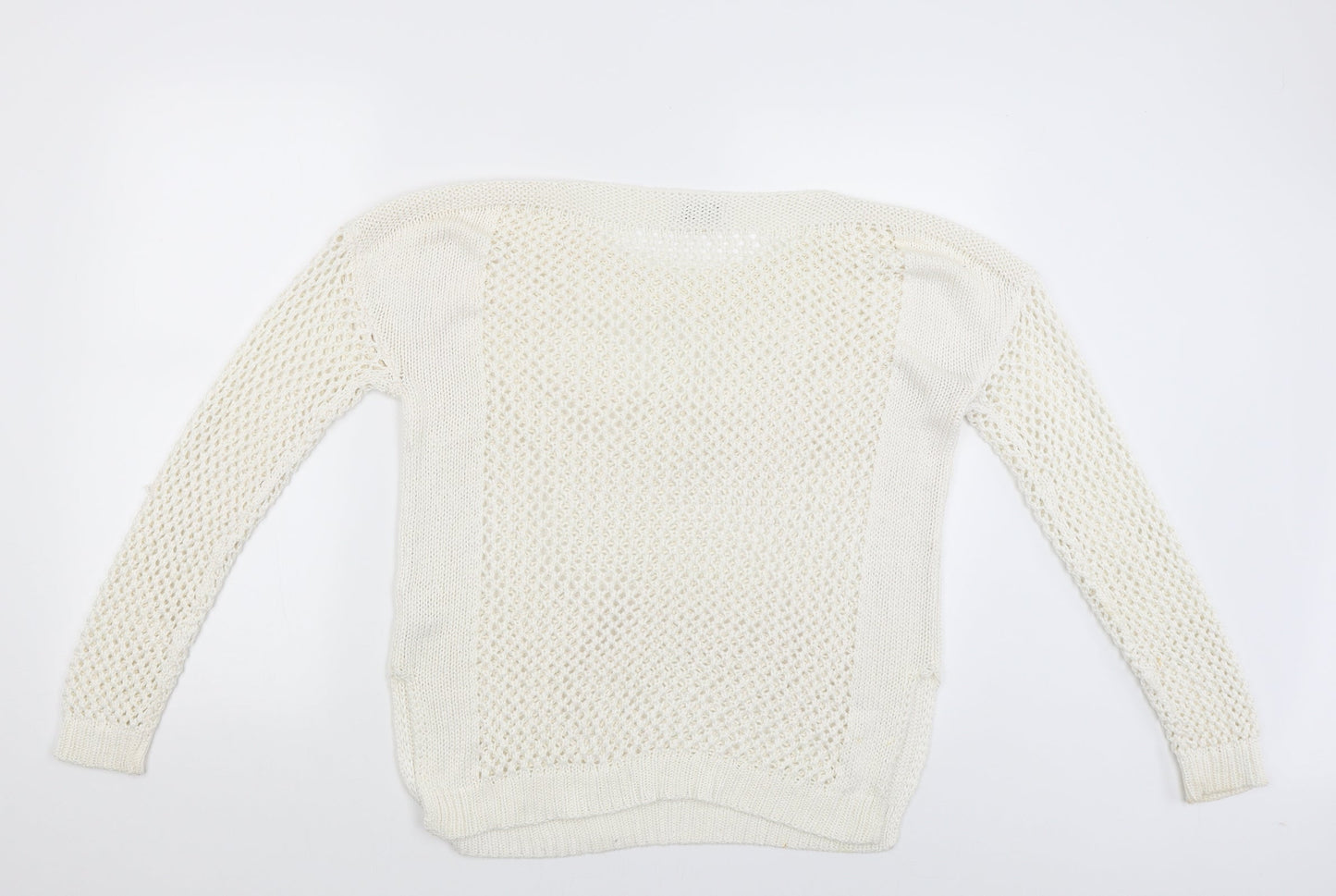 Womens UK Size M Papaya White Pullover Jumper