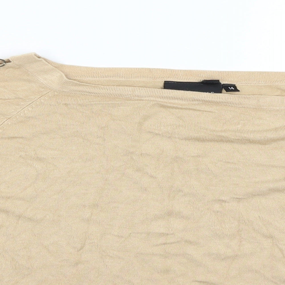 Womens UK Size 14 West one Beige Pullover Jumper