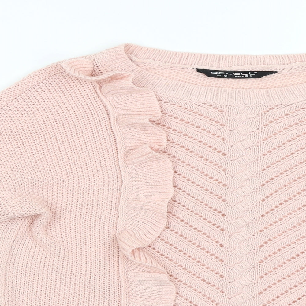 Womens UK Size 6 Select Pink Pullover Jumper