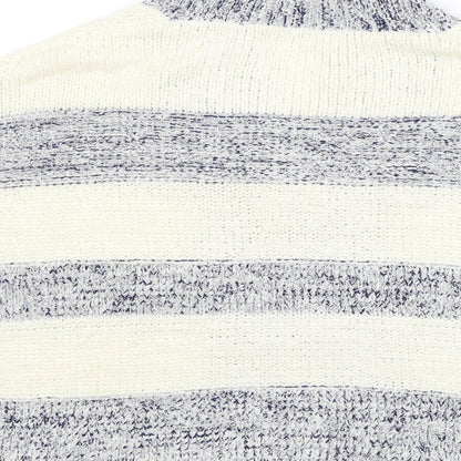 F&F Womens White Striped  Cardigan Jumper Size 6