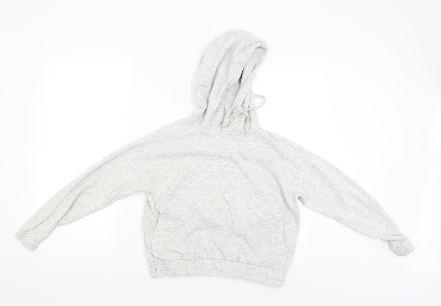 Womens UK Size 10 Jack Willis Grey Pullover Hoodie