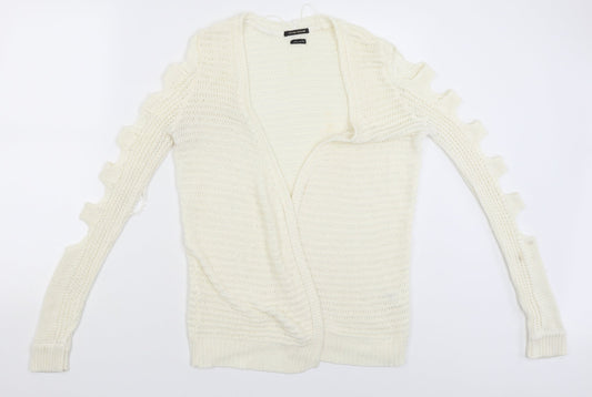 Womens UK Size 8 River Island Beige Cardigan Jumper