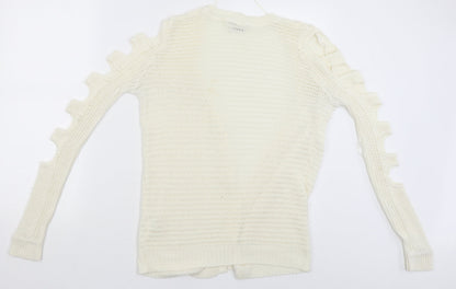Womens UK Size 8 River Island Beige Cardigan Jumper
