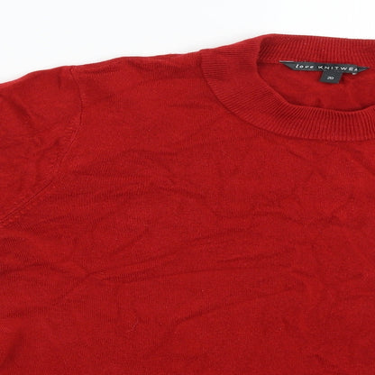 Womens UK Size 20 love knitwear Red Pullover Jumper