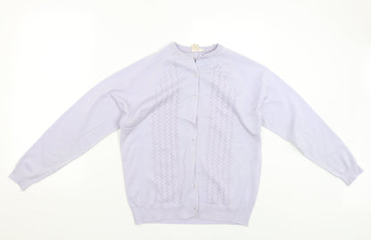 Womens UK Size 16 Cooperative Purple Pullover Jumper