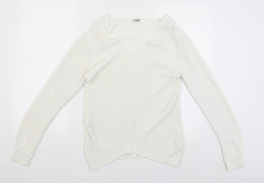 Collection Pimkie Womens White   Pullover Jumper Size S