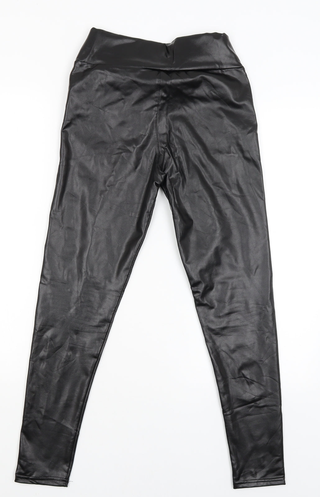 Womens UK Size L Preworn Regular Fit Carrot Black Trousers
