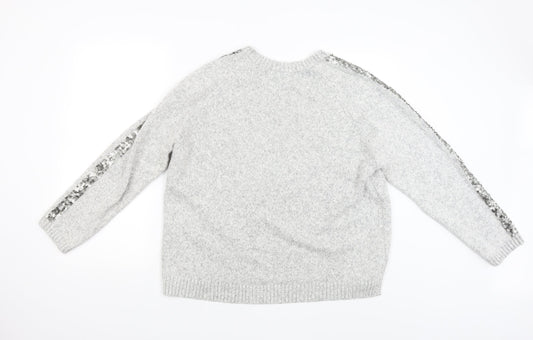 Womens UK Size 18 M&S Grey Pullover Jumper