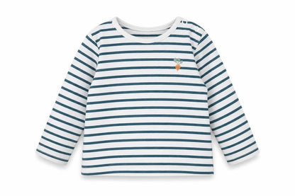 TU Baby White Striped  Basic T-Shirt Size 6-9 Months