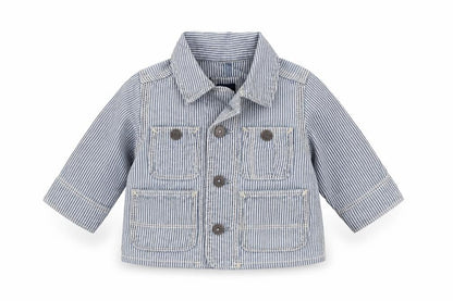 Gap Baby Blue Striped  Basic Button-Up Size 3-6 Months