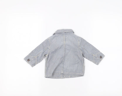 Gap Baby Blue Striped  Basic Button-Up Size 3-6 Months