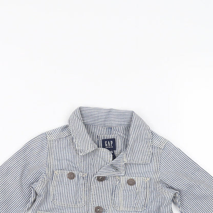 Gap Baby Blue Striped  Basic Button-Up Size 3-6 Months