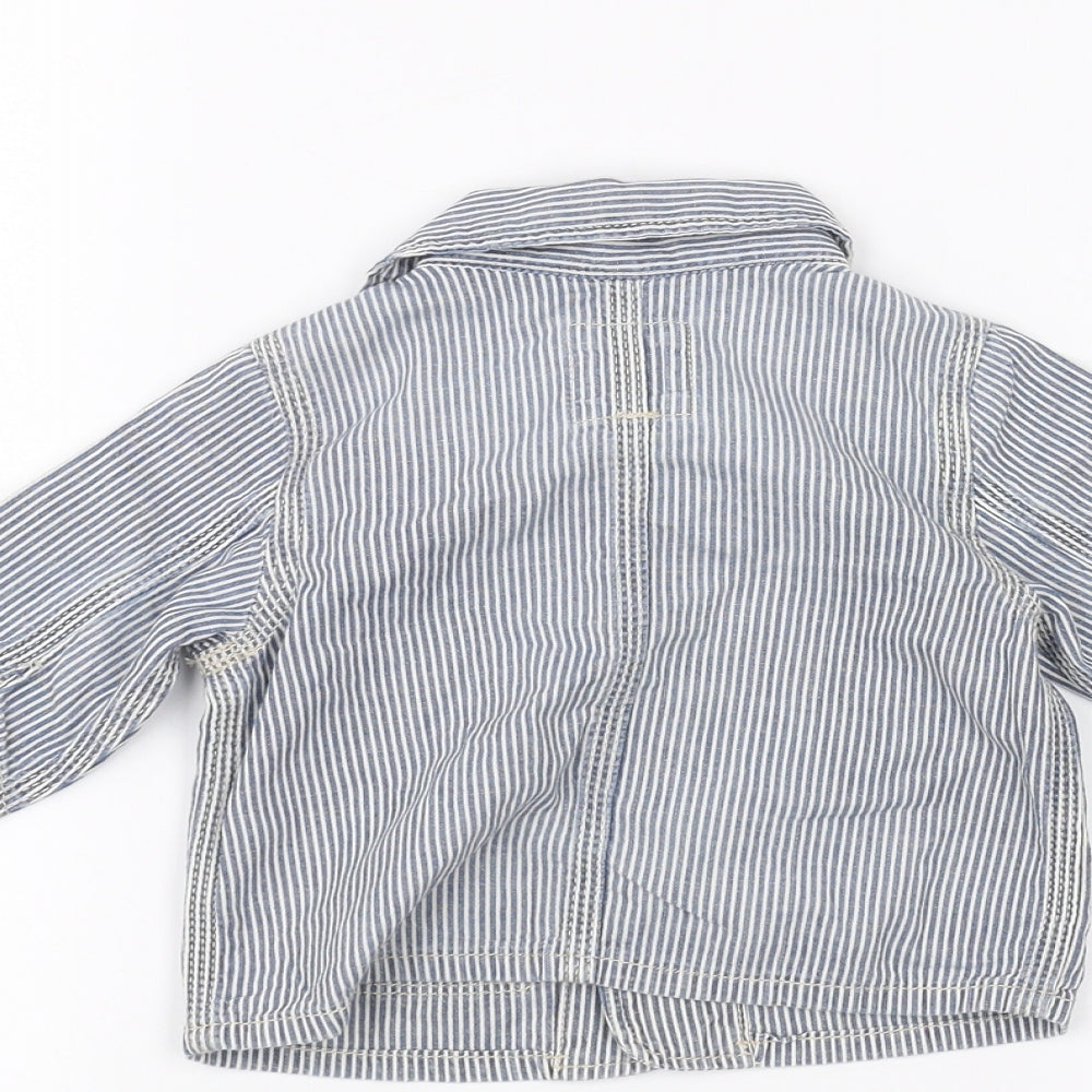 Gap Baby Blue Striped  Basic Button-Up Size 3-6 Months