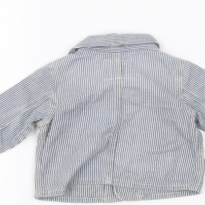 Gap Baby Blue Striped  Basic Button-Up Size 3-6 Months