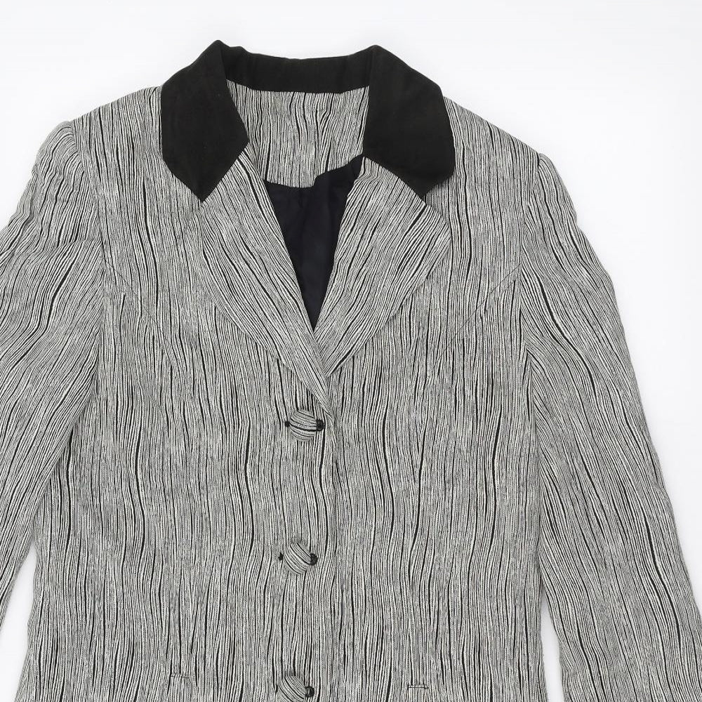 Womens UK Size 10 Gold White Jacket
