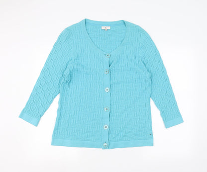 Country Club Womens Blue   Cardigan Jumper Size L