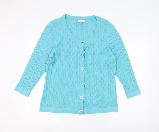 Country Club Womens Blue   Cardigan Jumper Size L