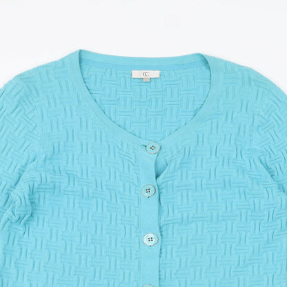 Country Club Womens Blue   Cardigan Jumper Size L
