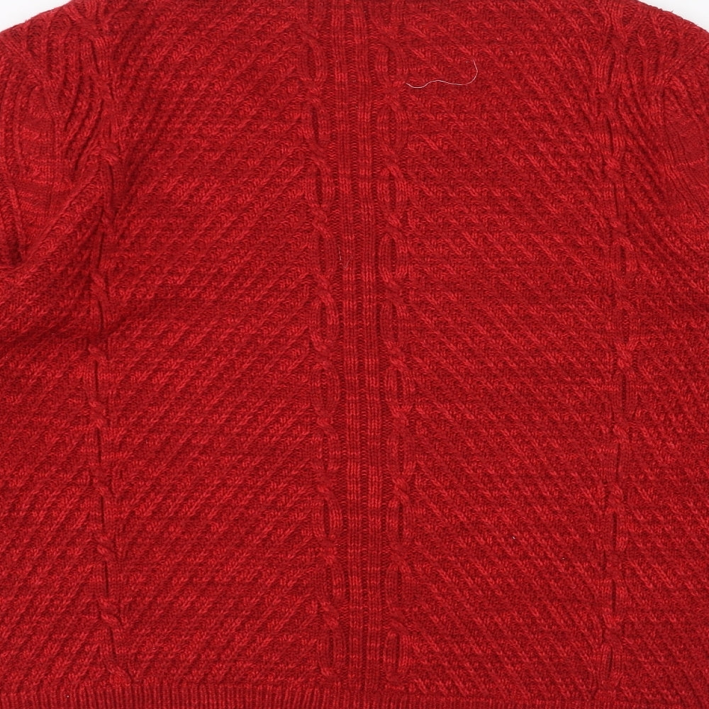 Womens UK Size S BM Red Pullover Jumper