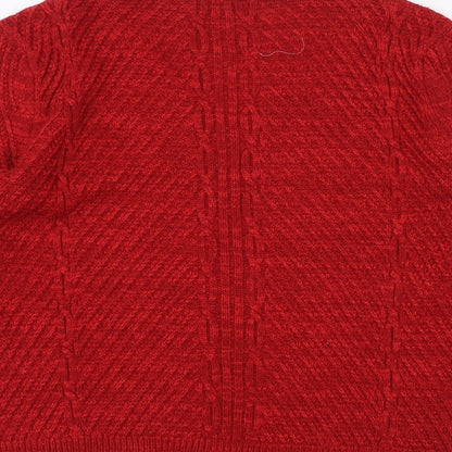 Womens UK Size S BM Red Pullover Jumper