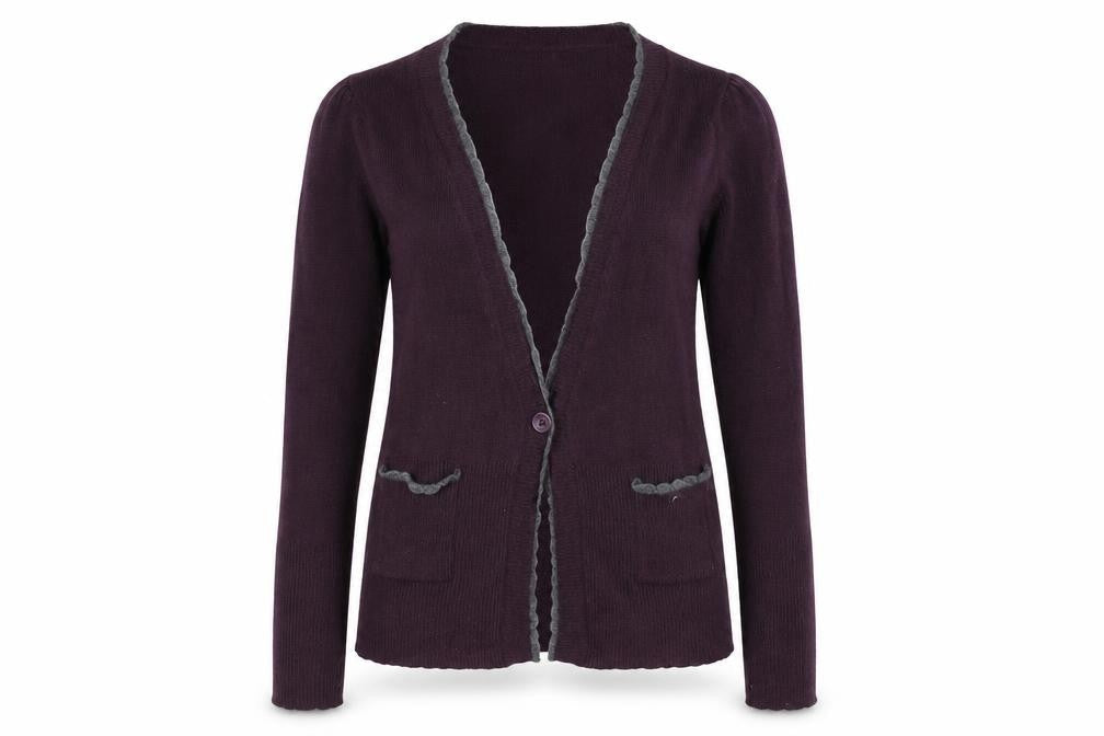 Mango Womens Purple   Cardigan Jumper Size S