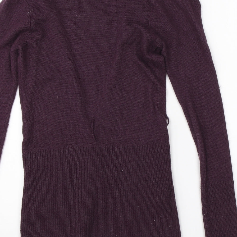 Womens UK Size S MNG Purple Cardigan Jumper