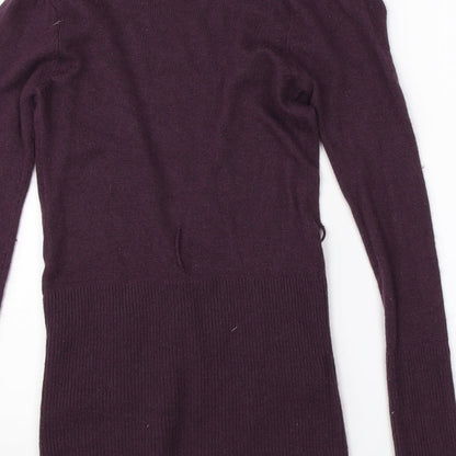 Womens UK Size S MNG Purple Cardigan Jumper
