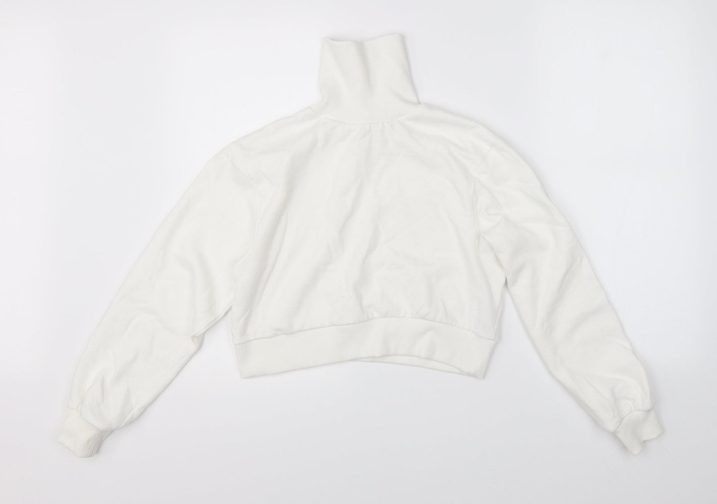 Miss Selfridge Womens White   Pullover Sweatshirt Size 4  - cropped