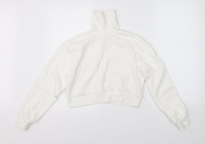Miss Selfridge Womens White   Pullover Sweatshirt Size 4  - cropped