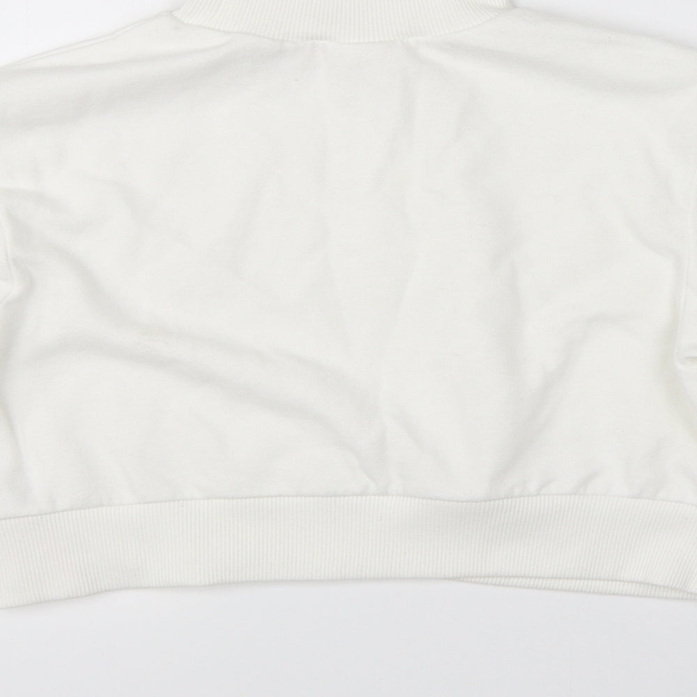 Miss Selfridge Womens White   Pullover Sweatshirt Size 4  - cropped