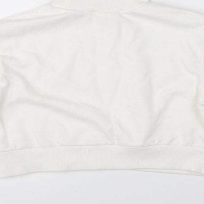 Miss Selfridge Womens White   Pullover Sweatshirt Size 4  - cropped