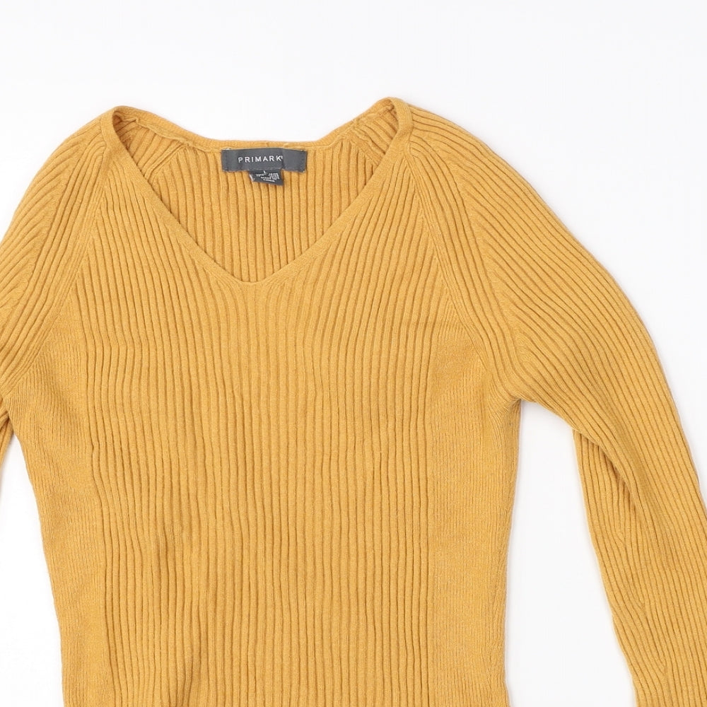 Primark Womens Yellow   Pullover Jumper Size M