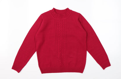 Womens UK Size S Isle Pink Pullover Jumper