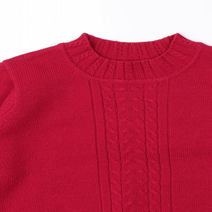 Womens UK Size S Isle Pink Pullover Jumper