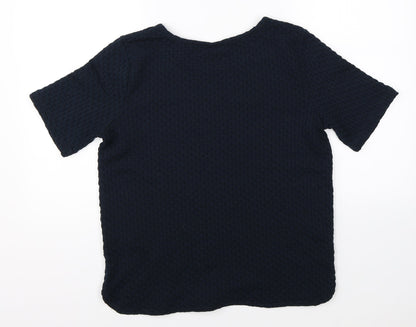 B Young Womens Blue   Basic Blouse Size M