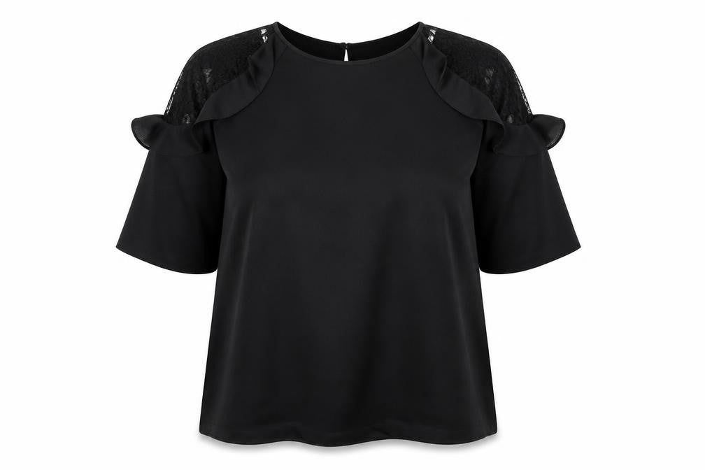 Womens UK Size 14 Dorothy Perkins Black Basic Blouse