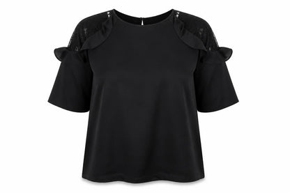 Womens UK Size 14 Dorothy Perkins Black Basic Blouse