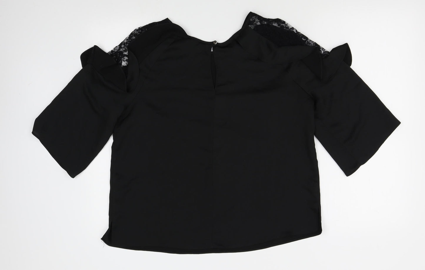 Womens UK Size 14 Dorothy Perkins Black Basic Blouse