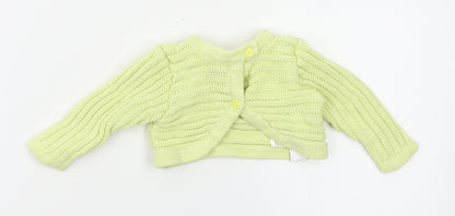 tout petits Girls Yellow   Cardigan Jumper Size 6-9 Months