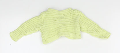 tout petits Girls Yellow   Cardigan Jumper Size 6-9 Months