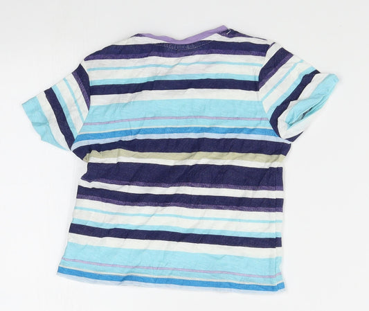 Zara Boys Blue Striped  Basic T-Shirt Size 12-18 Months