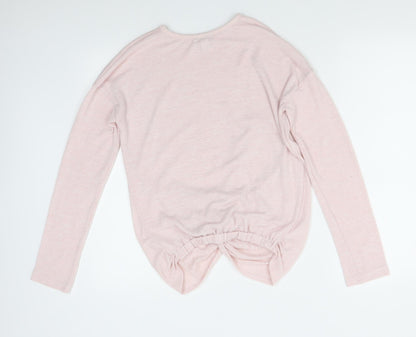 Primark Girls Pink   Pullover Jumper Size 14-15 Years  - tie detail