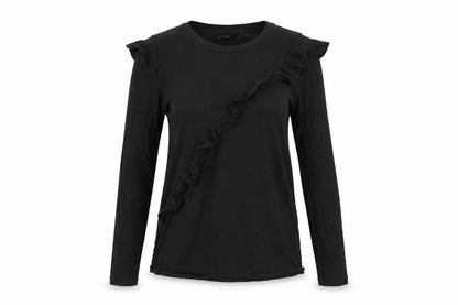 Womens UK Size 4 Topshop Black Basic T-Shirt