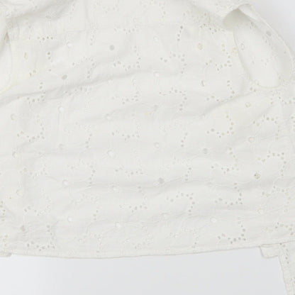 TU Girls White Floral  Vest Jumper Size 9 Years