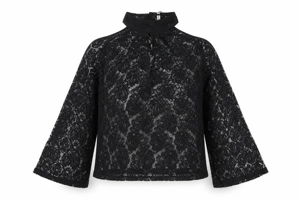 Womens UK Size 12 Influence Black Basic Blouse
