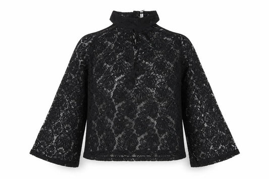 Womens UK Size 12 Influence Black Basic Blouse