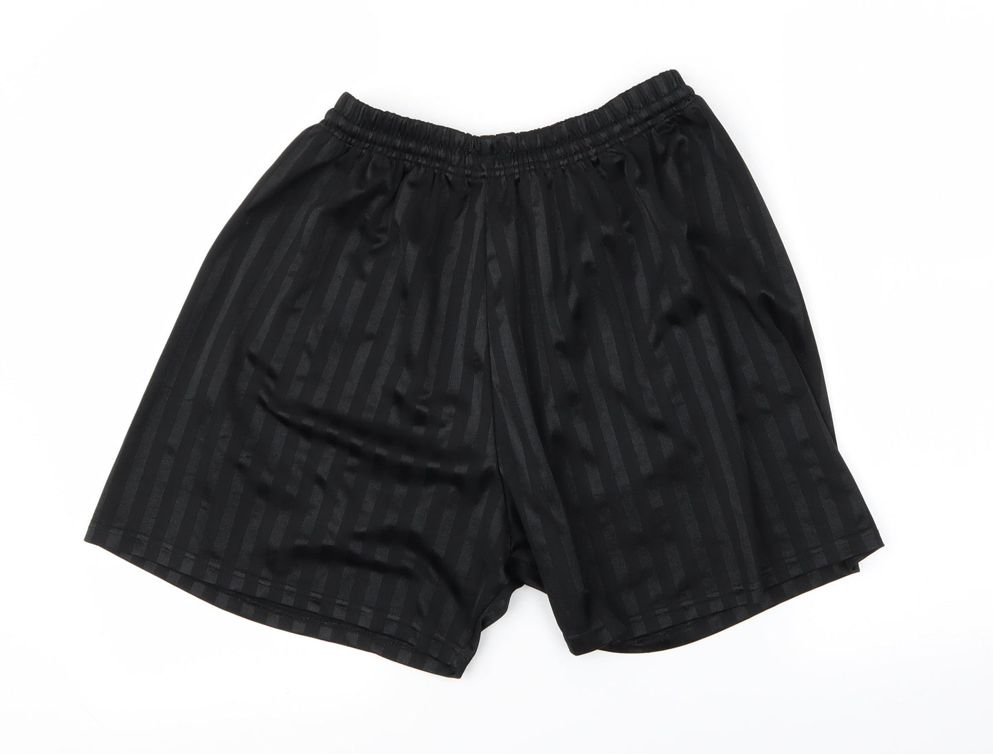 Preworn Womens Black Striped  Athletic Shorts Size 34